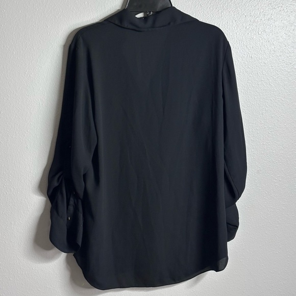 Express Women Black Blouse Button Up Formal Size Small - Picture 4 of 8